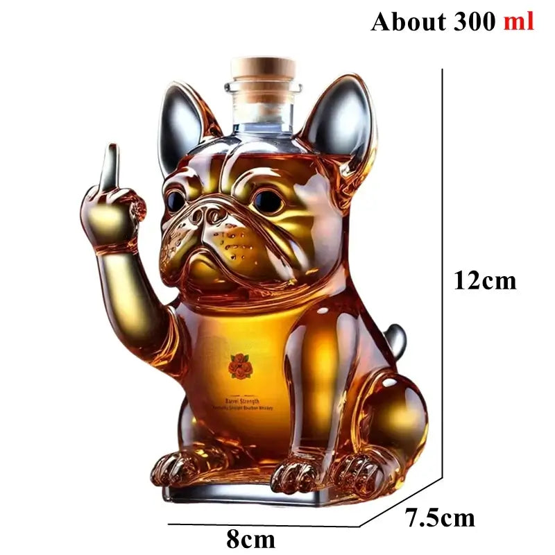 Viskio grafinas.Juokingas prancūzų buldogas ir taksas