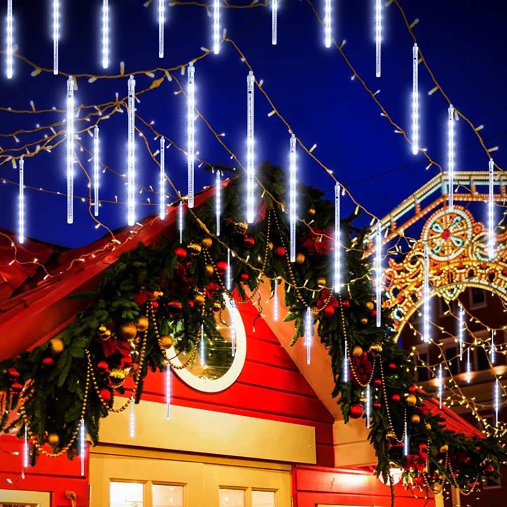 LED meteoru lietūs. Saulės baterijos,IPA 65