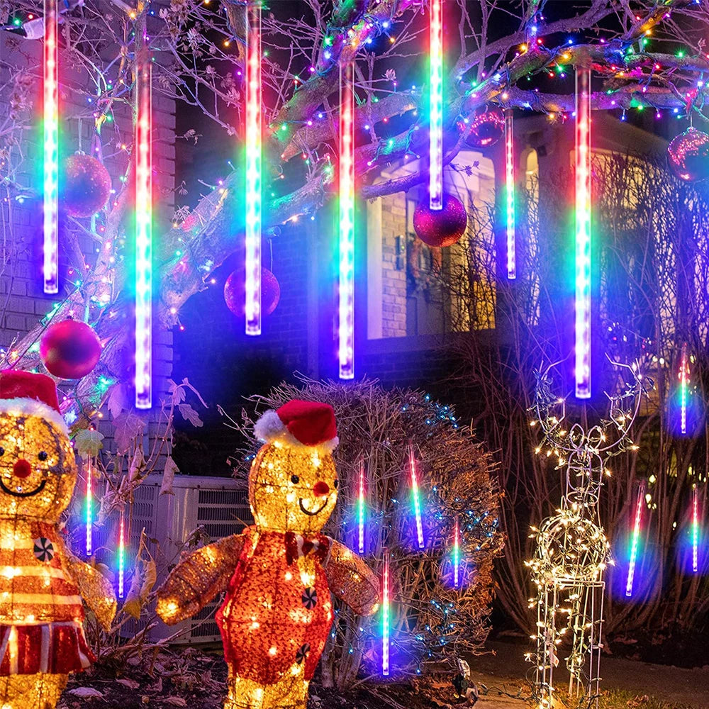 LED meteoru lietūs. Saulės baterijos,IPA 65