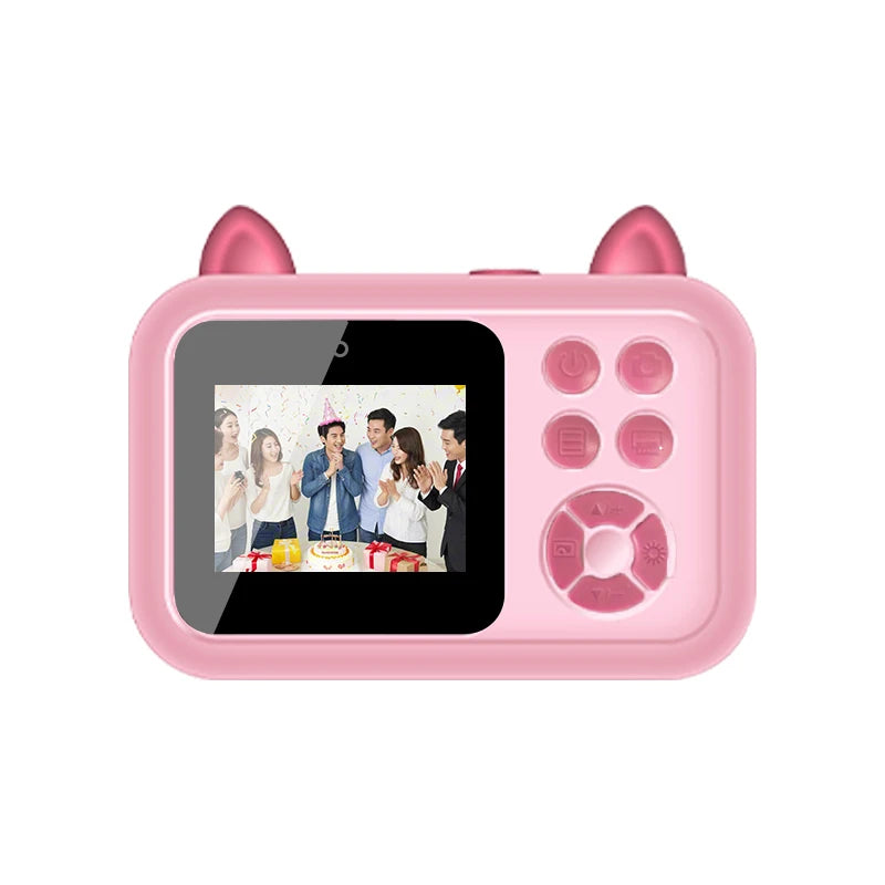 Momentinis spausdintuvas vaikams su fotoaparatu, 1080P vaikiški momentiniai fotoaparatai. Kalėdų ar gimtadienio dovana