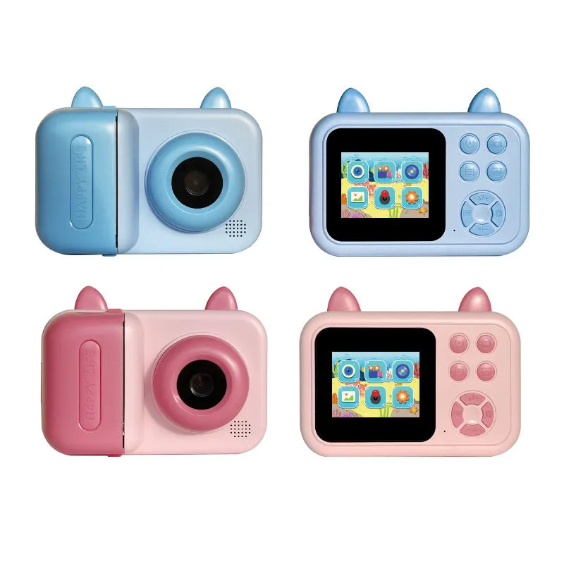 Momentinis spausdintuvas vaikams su fotoaparatu, 1080P vaikiški momentiniai fotoaparatai. Kalėdų ar gimtadienio dovana