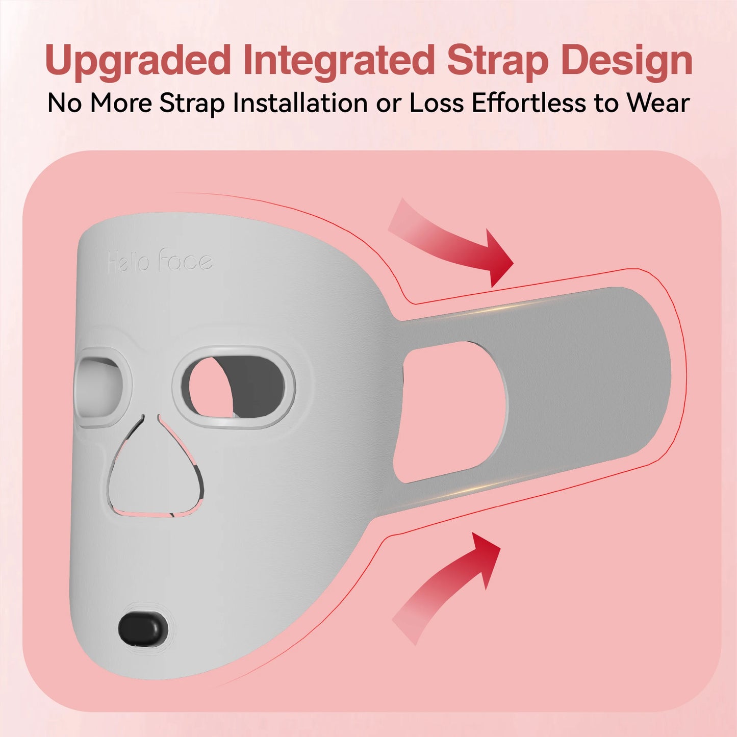 Raudonos šviesos terapinė fotonų kaukė Hello Face M500S LED 630nm 850nm artimos infraraudonosios šviesos terapinė veido kaukė Profesionali grožio priežiūra